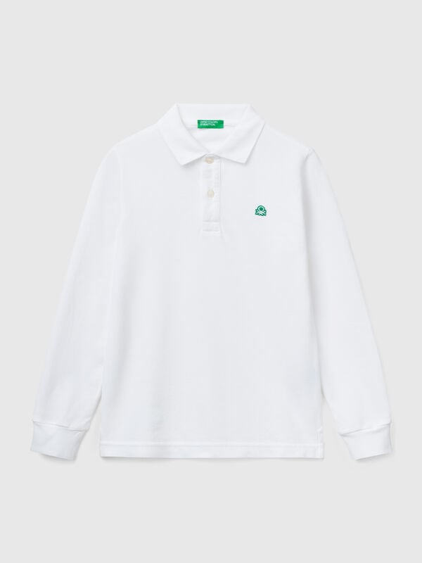 Polo de algodón de manga larga Niño
