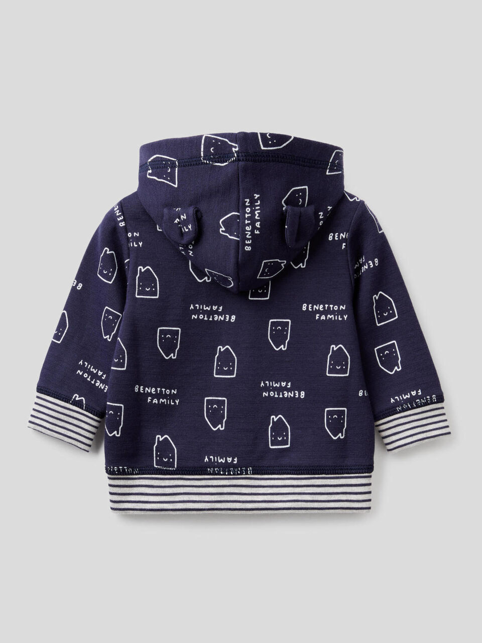 Sudadera de algodón orgánico elástico con capucha image number 2