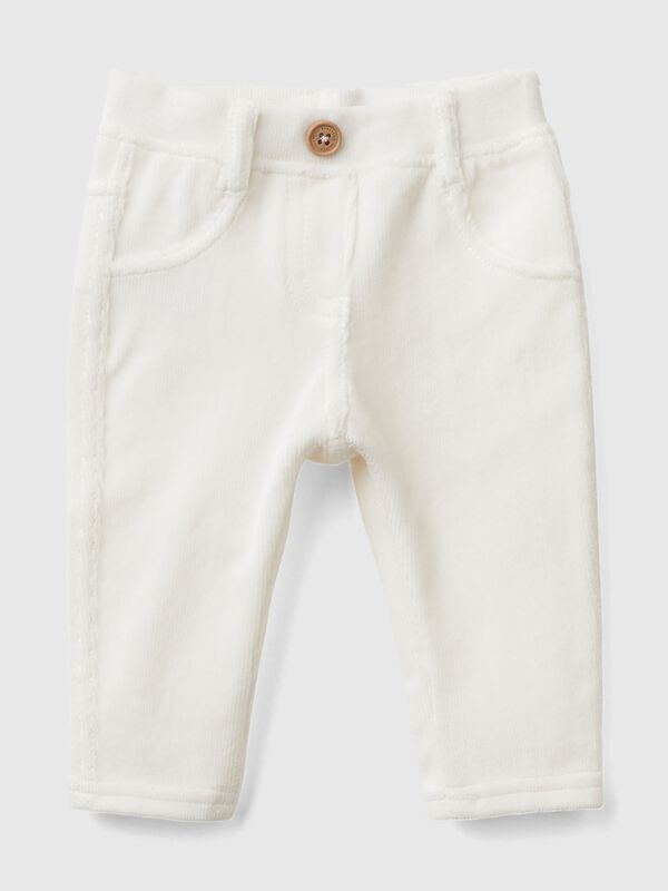 Pantalón de chenilla elástica Recién nacidos