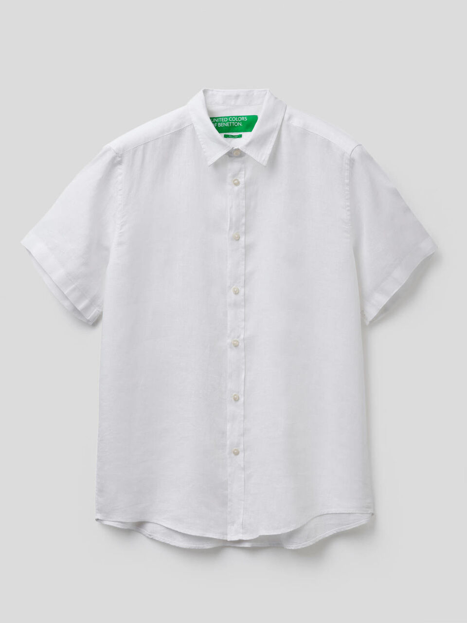 Camisa de manga corta de puro lino image number 1