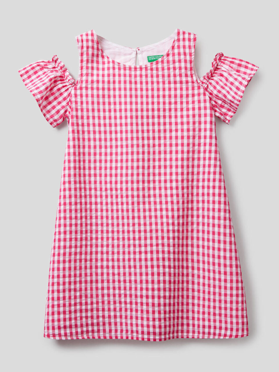 Vestido trapecio con estampado de Vichy image number 1