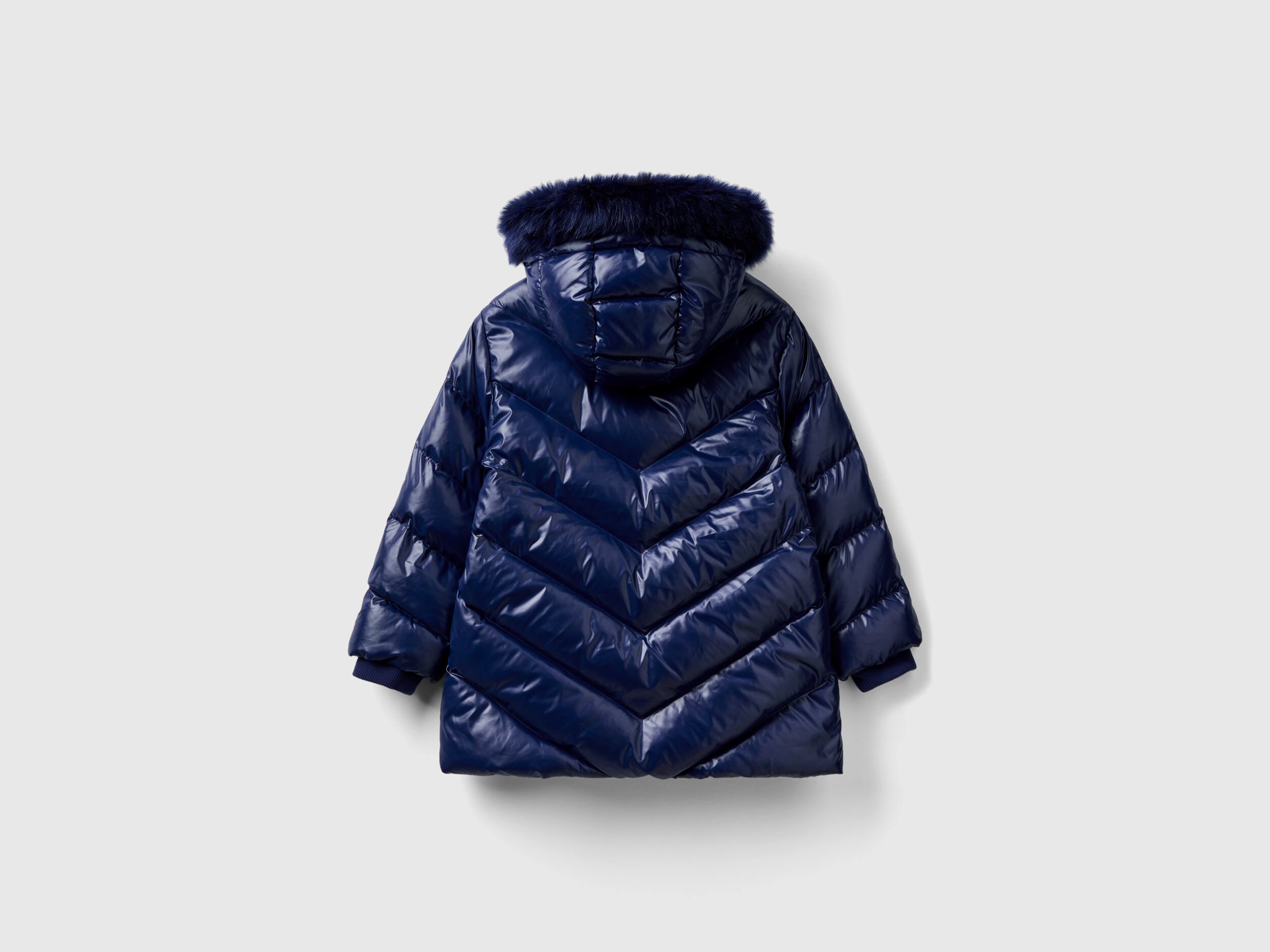 Plumifero Rain Defender con capucha Azul Oscuro Benetton