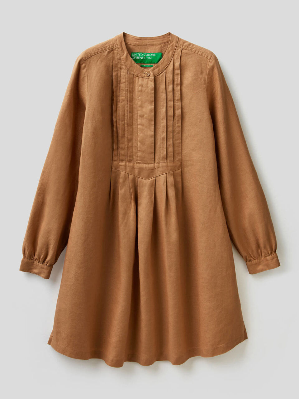 Vestido corto de 100% lino image number 1