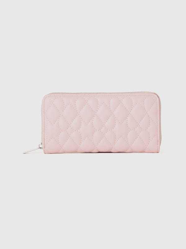 Cartera de corazón de tejido con efecto piel Mujer