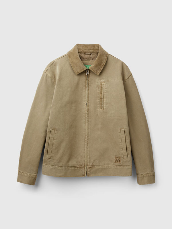 Cazadora acolchada con cuello Hombre