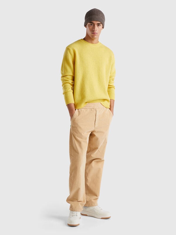 Joggers de pana con cordón Hombre