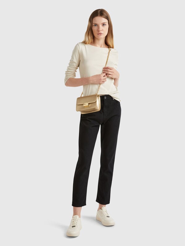 Vaqueros cropped de talle alto Mujer