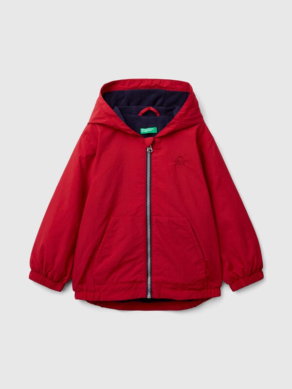 Cazadora oversize con capucha Niño