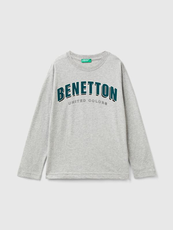 Camiseta cálida con estampado de logotipo Niño