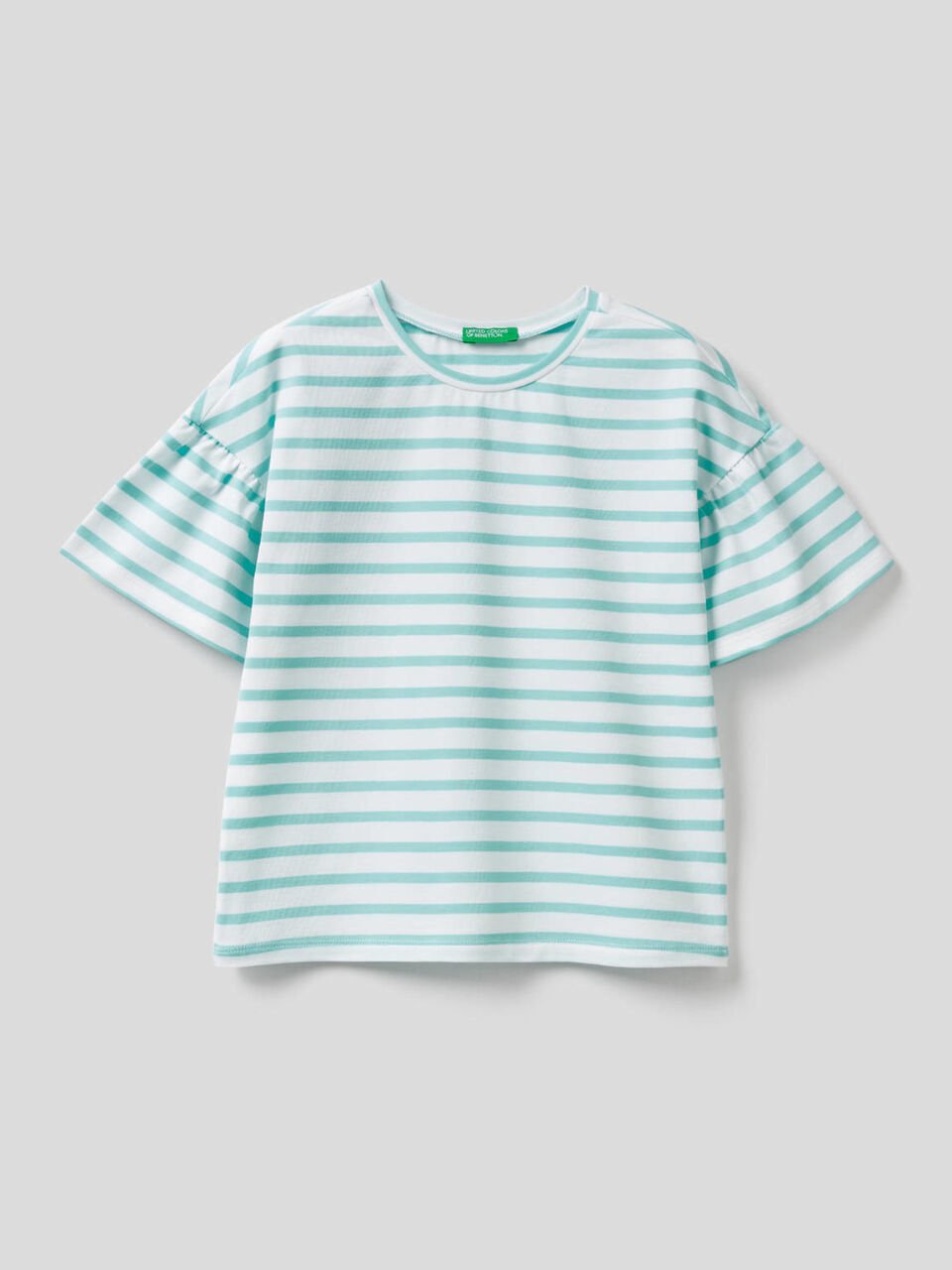 Camiseta de rayas teñida en hilo image number 1