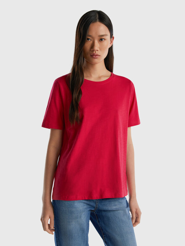 Camiseta de 7 colores para mujer, Camisetas básicas elásticas