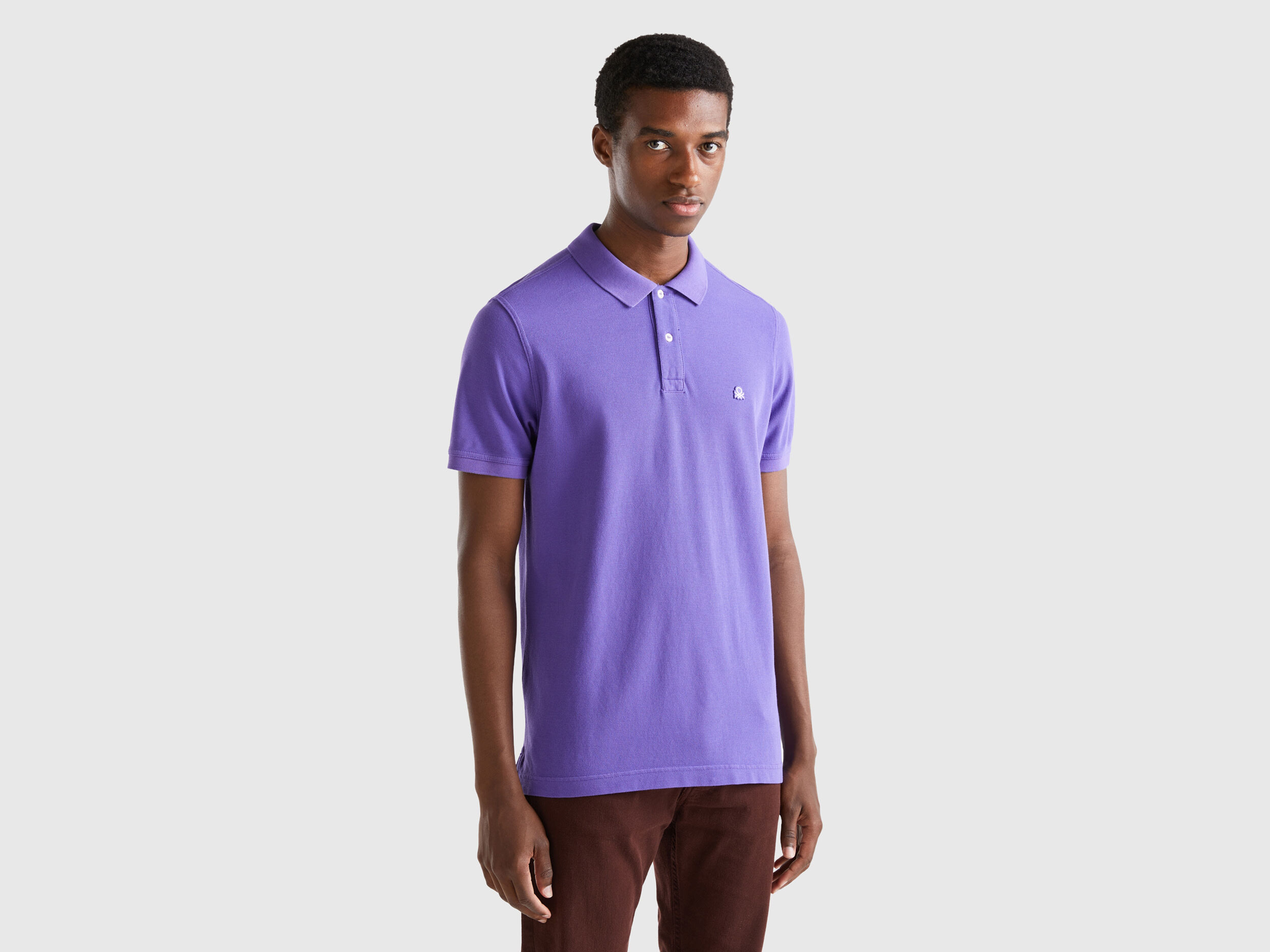 Polo morado regular fit Morado Benetton