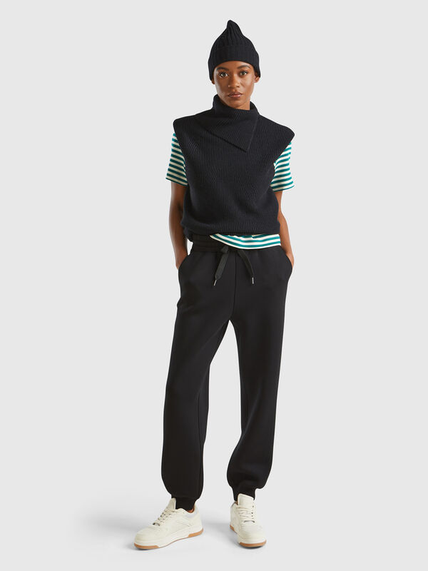 Pantalón fluido con cordón Mujer