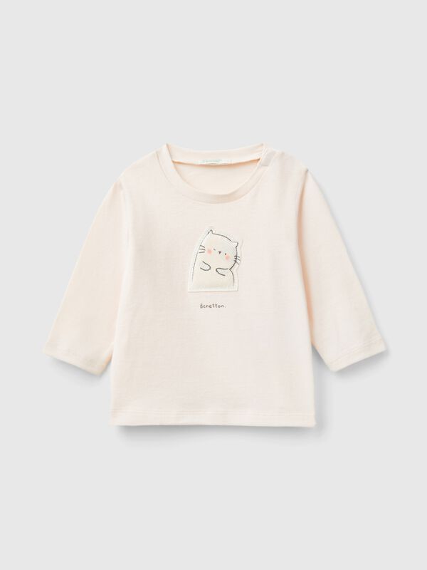 Camiseta con parche de animalito Recién nacidos