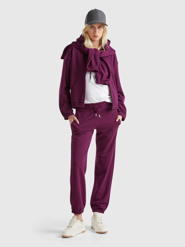 Pantalón de felpa con cordón de ajuste Mujer