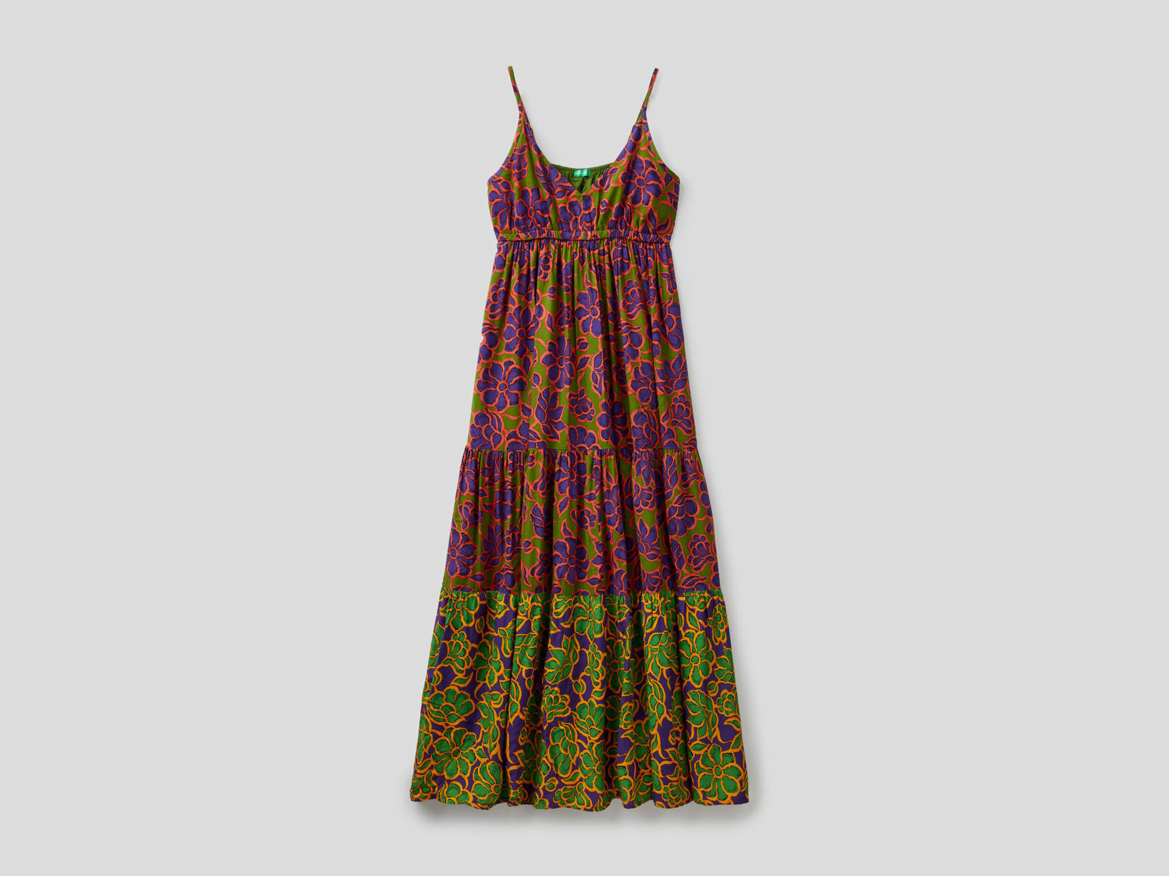 Vestido largo con tirantes image number null