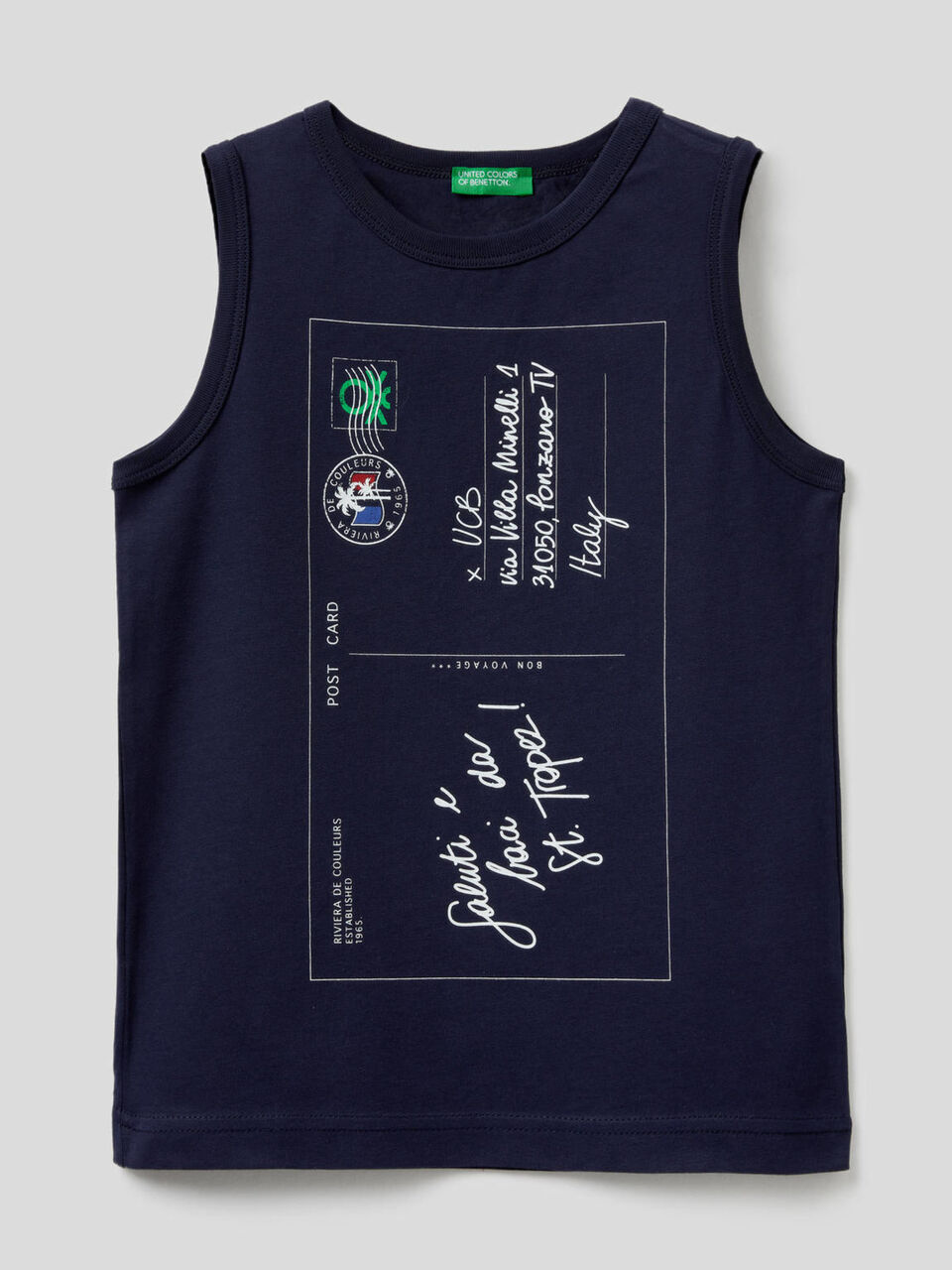 Camiseta de tirantes con estampado de postal image number 1