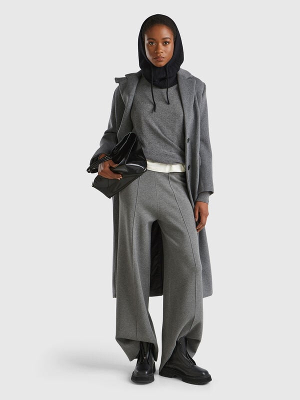Pantalón palazzo de viscosa mixta Mujer