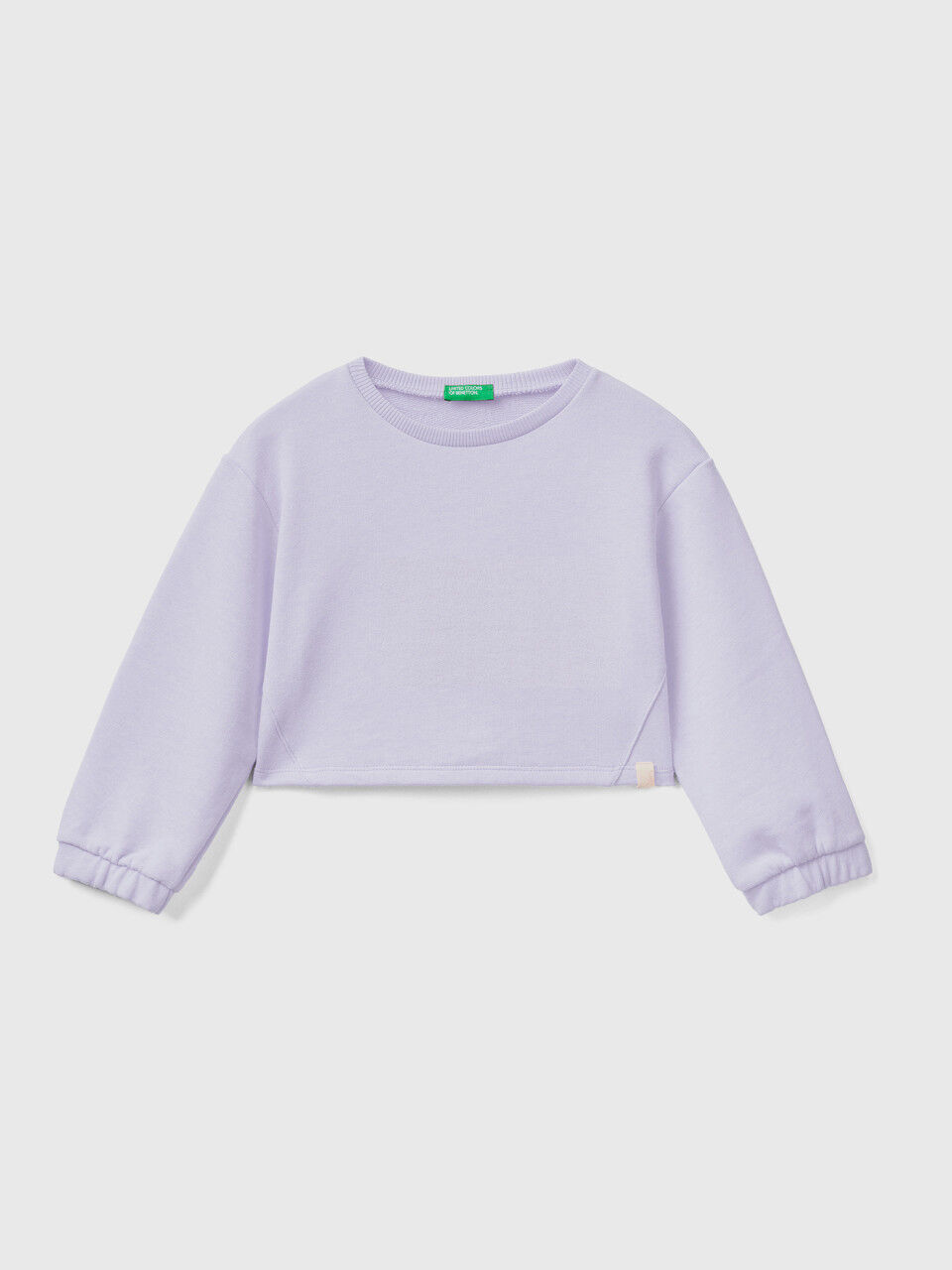 Sudadera cropped de tejido reciclado