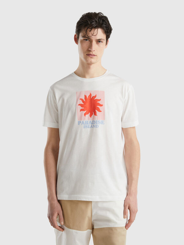 Camiseta de 100 % algodón con estampado Hombre