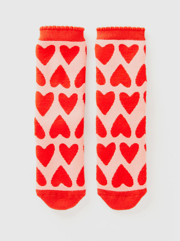 Calcetines antideslizantes de corazones Niño