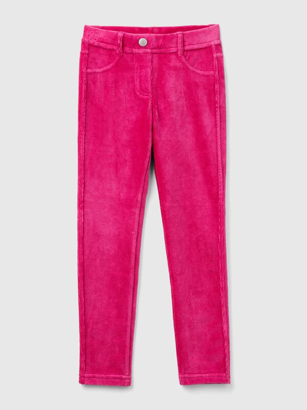 Pantalón super skinny de chenilla Niña