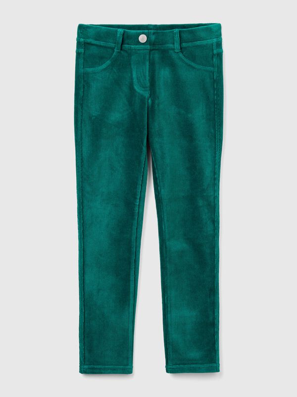 Pantalón super skinny de chenilla Niña
