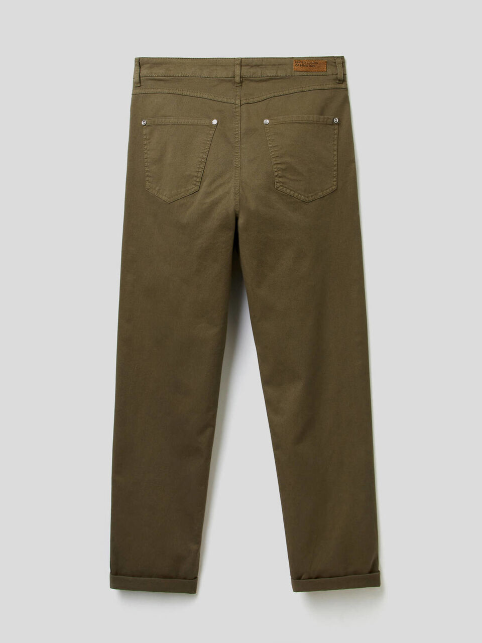 Pantalón boyfriend de algodón elástico image number 2