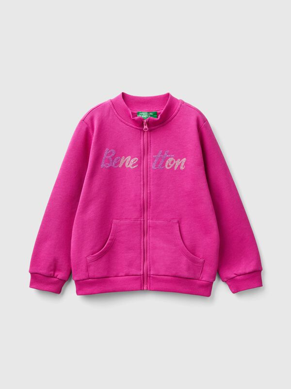 Sudadera de algodón orgánico con cremallera Niña