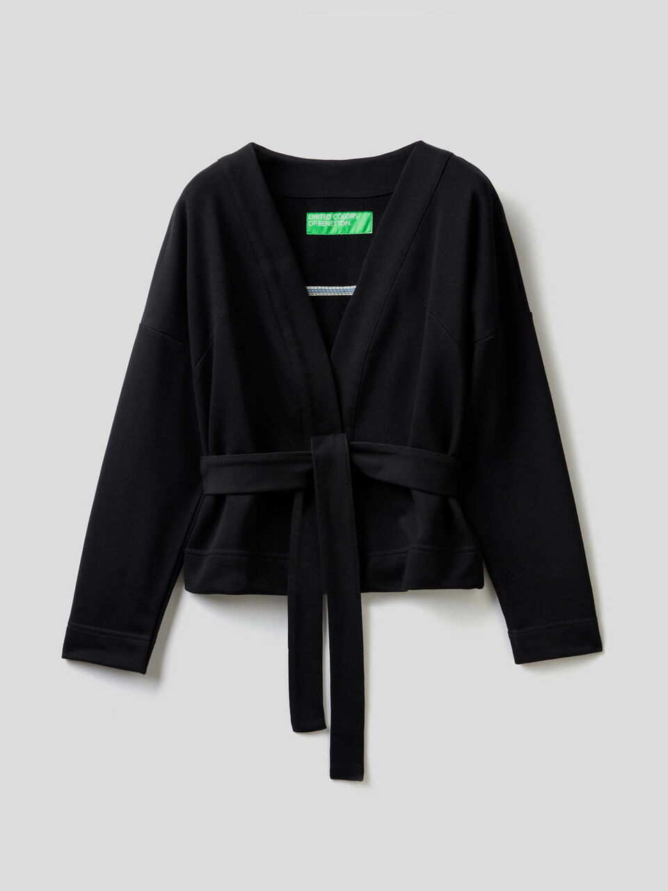 Cárdigan de felpa de estilo kimono image number 1