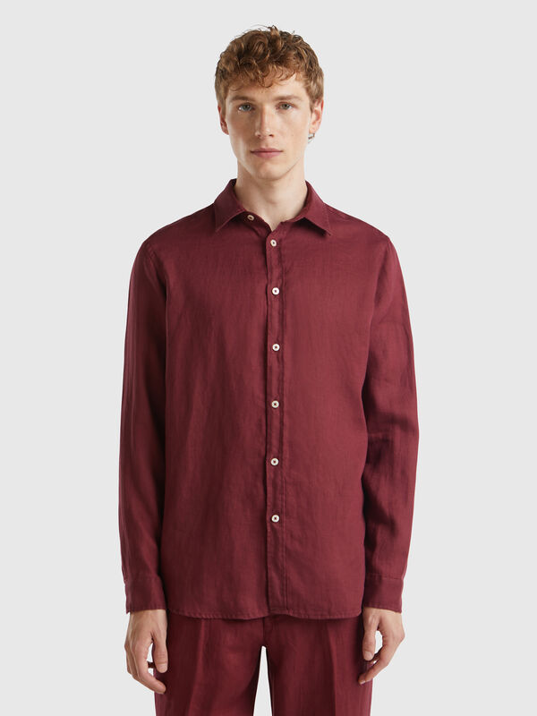 Camisa de puro lino Hombre
