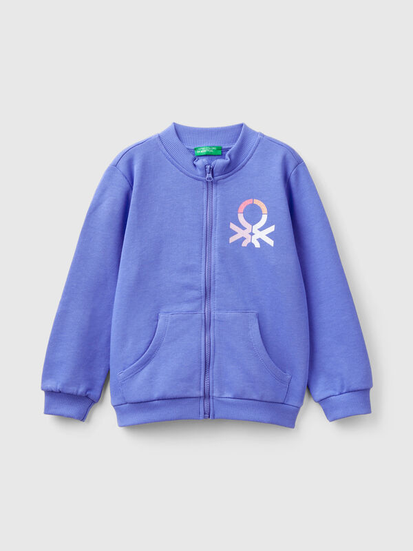 Sudadera de algodón orgánico con cremallera Niña