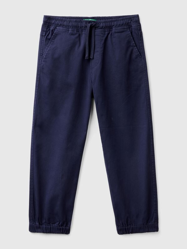 Joggers de algodón elástico con cordón de ajuste Niño