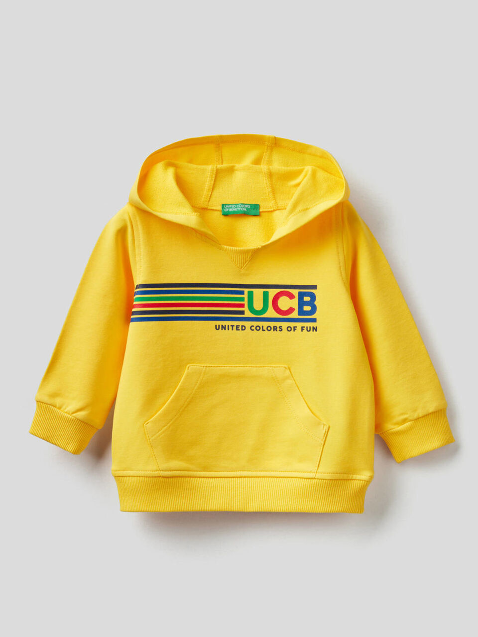 Sudadera de algodón elástico con capucha image number 1
