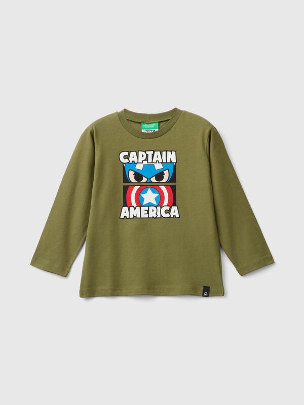 Camiseta ©Marvel verde del Capitán América Niño