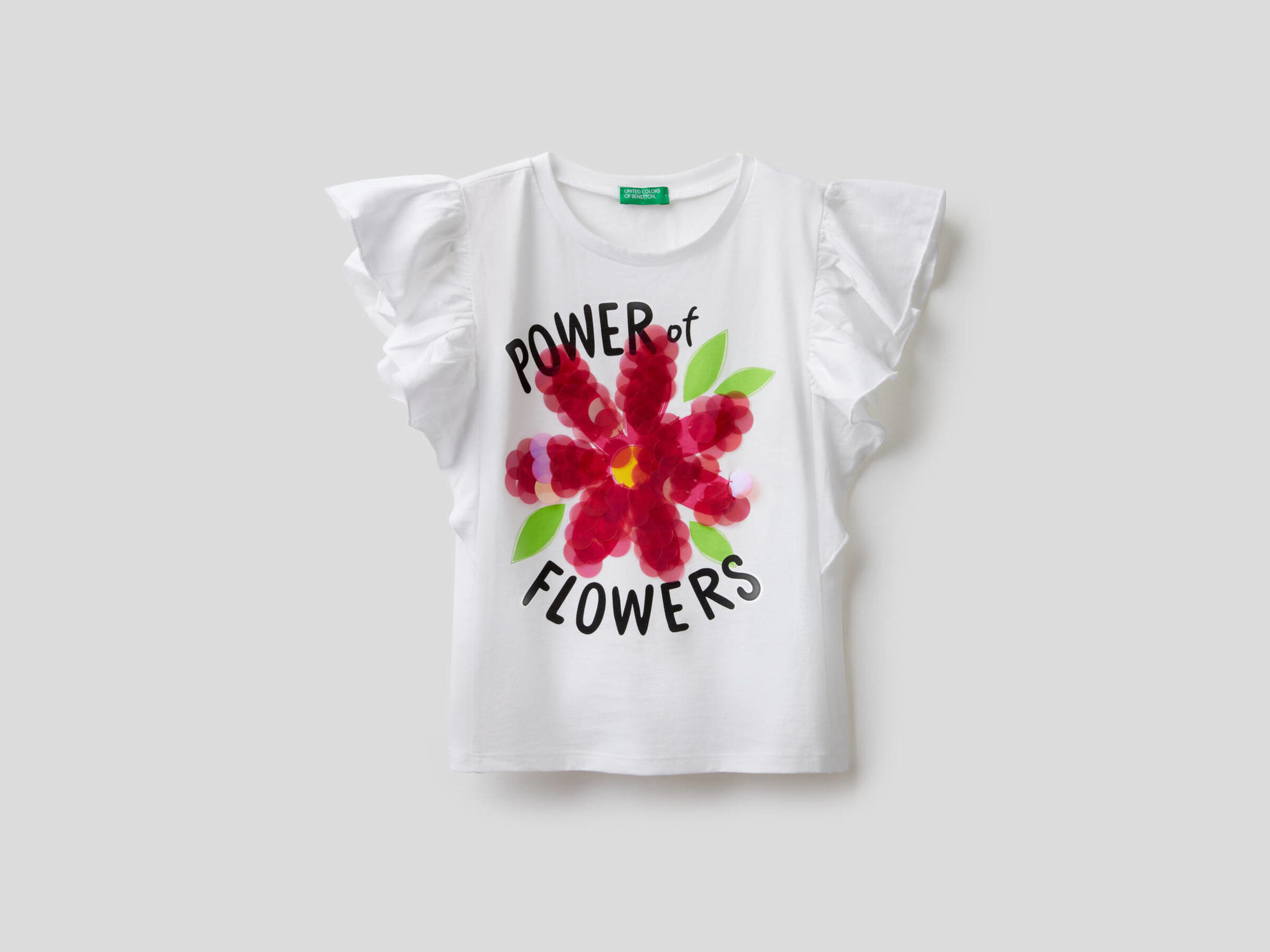 Camiseta con volantes en las mangas image number null