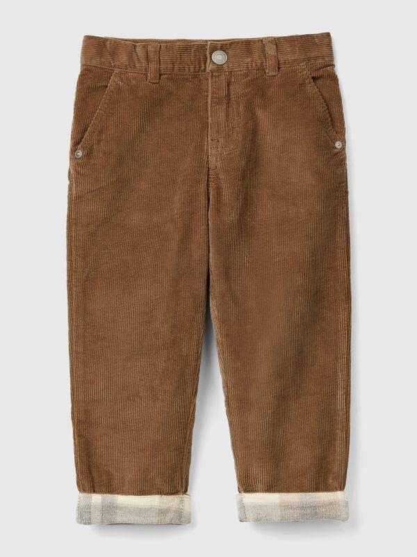 Pantalón de pana con vuelta Niño