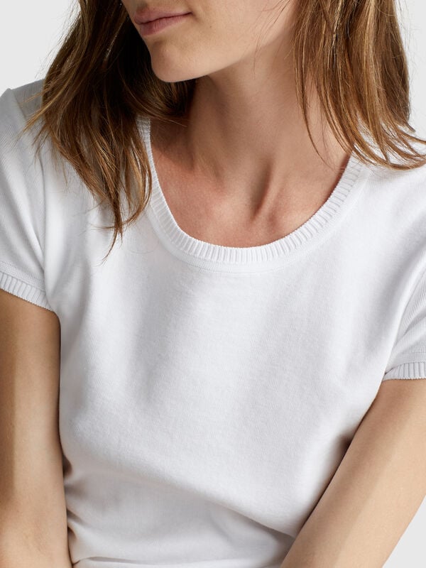 Camisa de manga corta de algodón puro Mujer