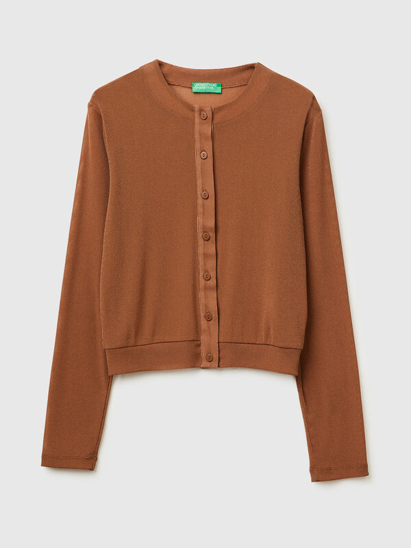 Cárdigan con lurex Mujer