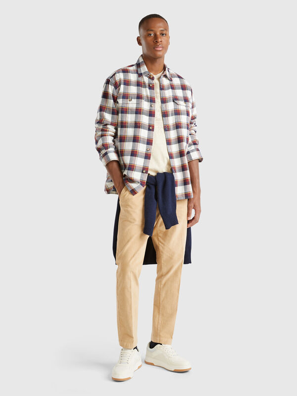 Pantalones chinos carrot fit de pana Hombre