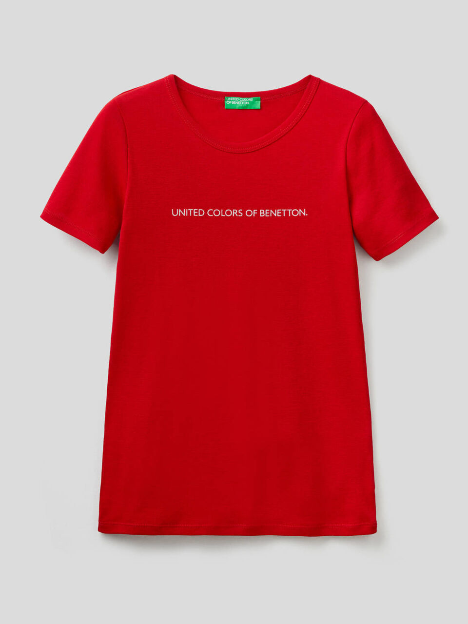 Camiseta de 100 % algodón con estampado de logotipo con glitter image number 1