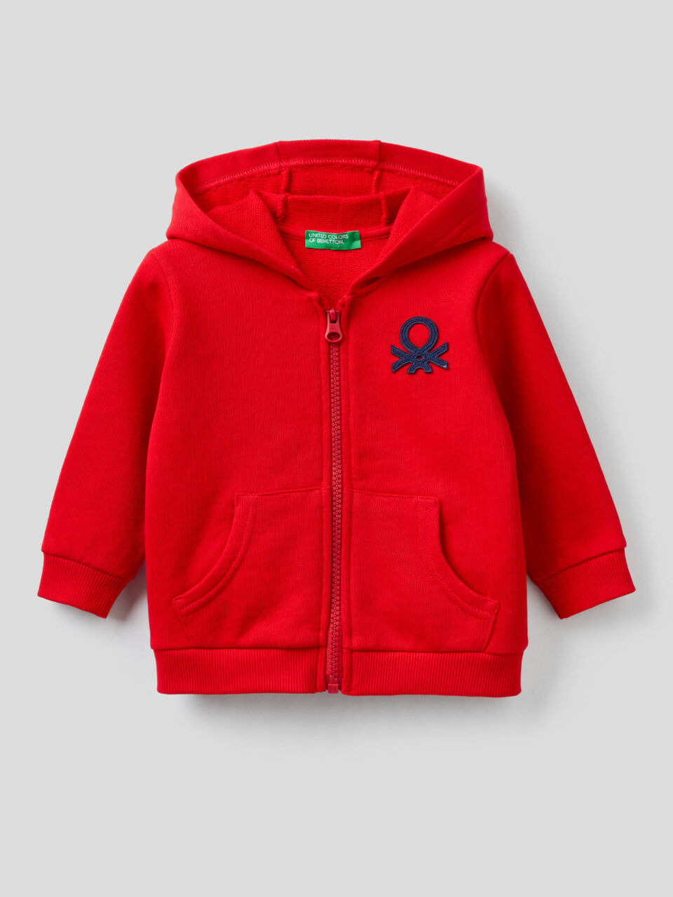 Sudadera de algodón orgánico con cremallera y capucha image number 1