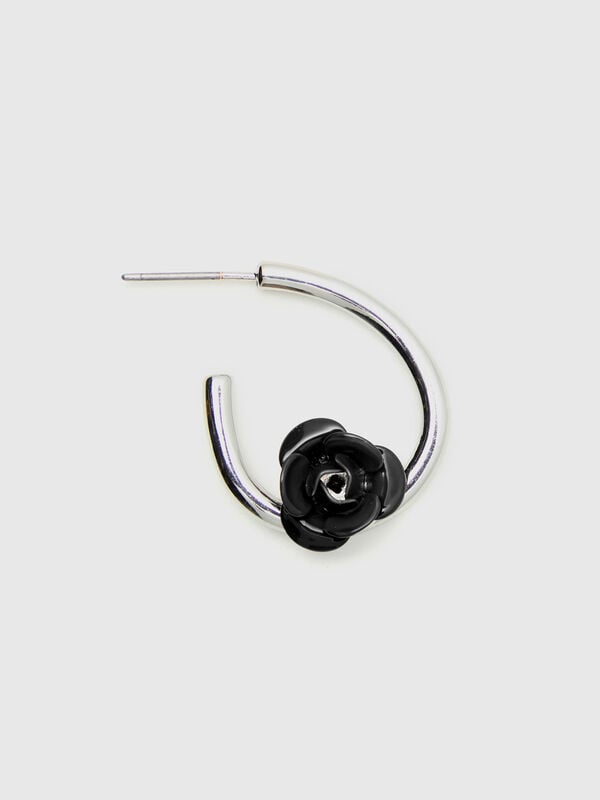 Pendientes de aro con rosas Mujer