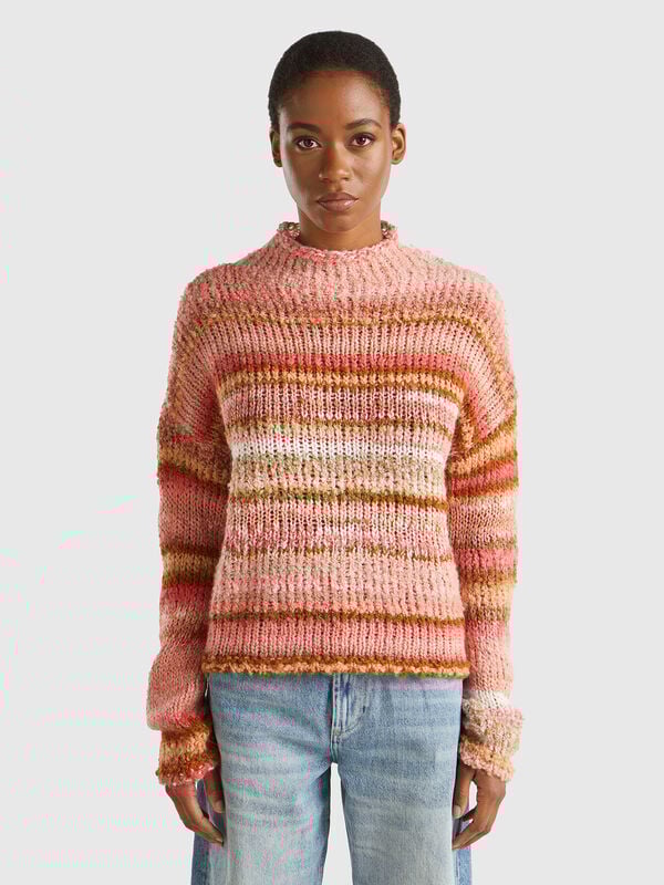 Jersey multicolor de lana mixta Mujer