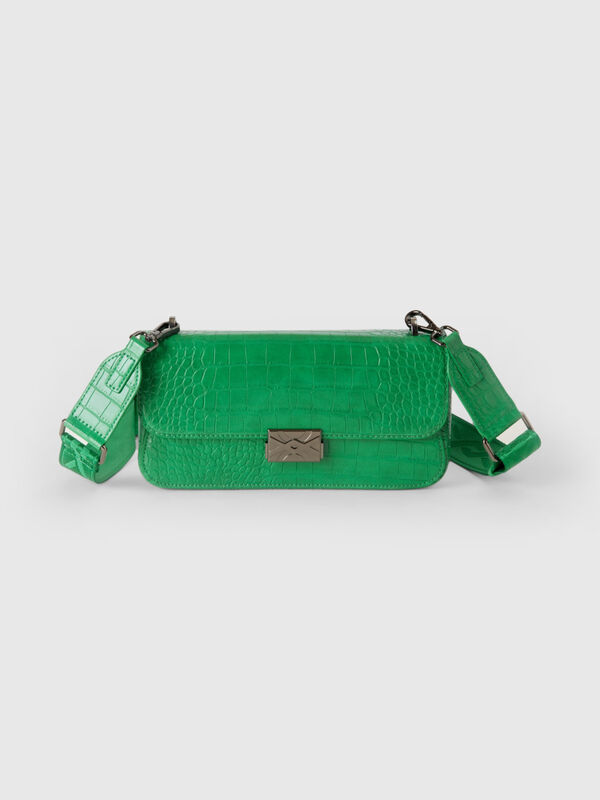 Be Bag mediano verde con efecto cocodrilo Mujer