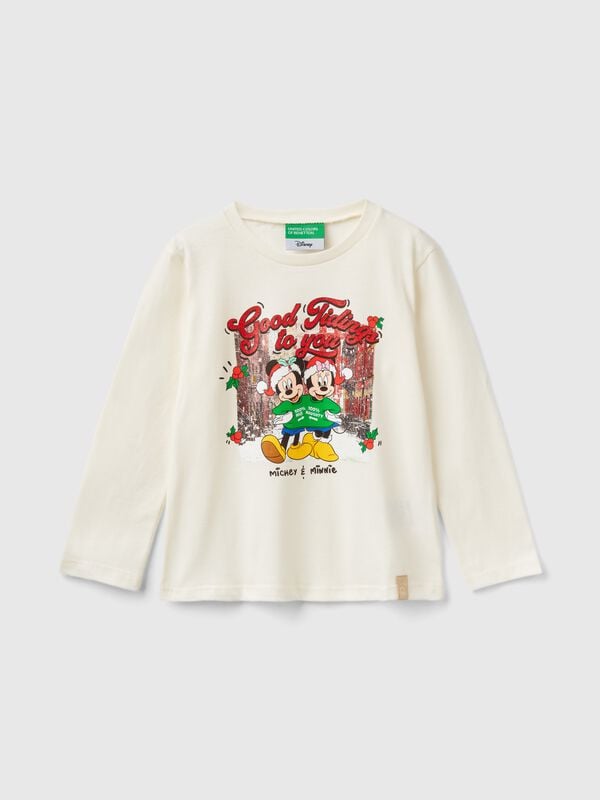 Camiseta navideña de Minnie y Mickey Mouse Niña