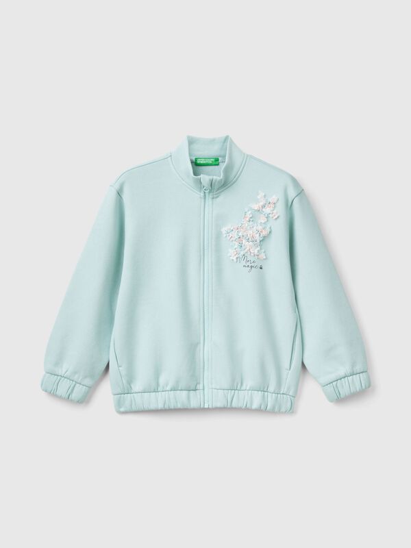 Sudadera con aplicación de pétalos Niña