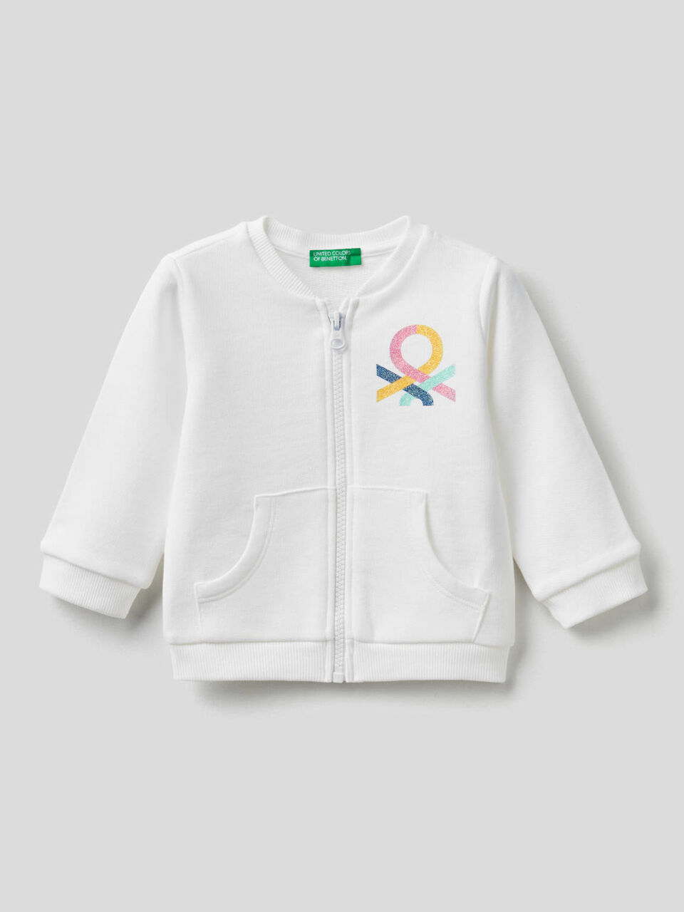 Sudadera de algodón orgánico con cremallera image number 1