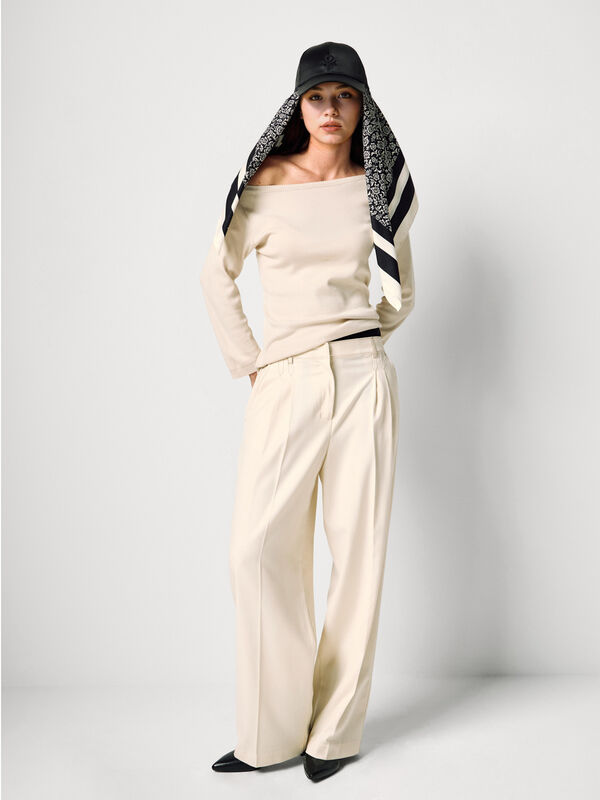 Suéter de cuello barco Mujer