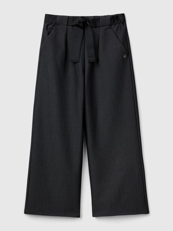 Pantalón palazzo con fajín Niña